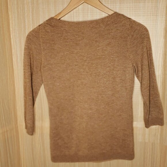 Banana Republic Womens Brown Wool Blend Embellished Sweater Small - Picture 2 of 7
